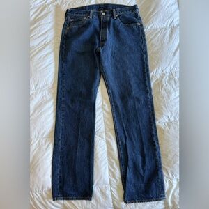 Men's Dark Blue Straight-Leg Jeans